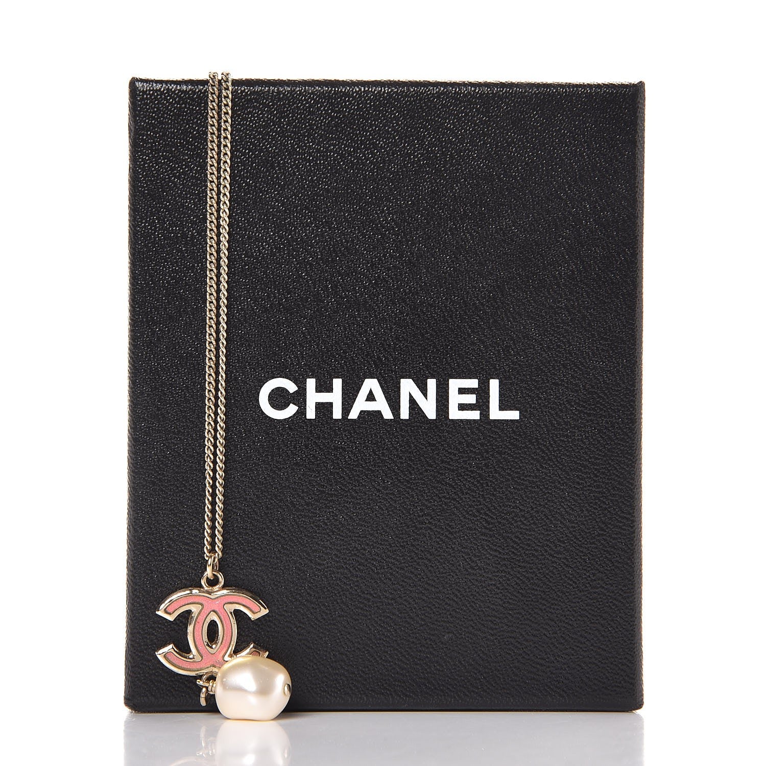 Chanel Resin Holographic Pearl CC Drop Necklace 6 of 6