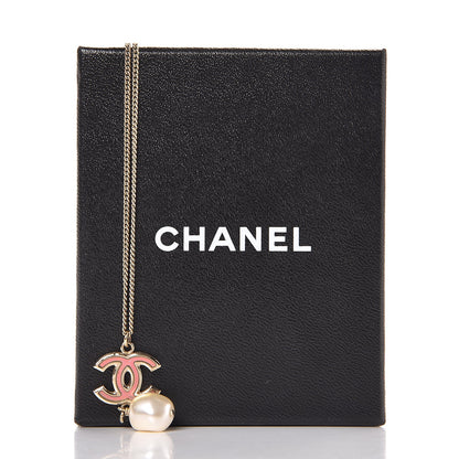 Chanel Resin Holographic Pearl CC Drop Necklace 6 of 6