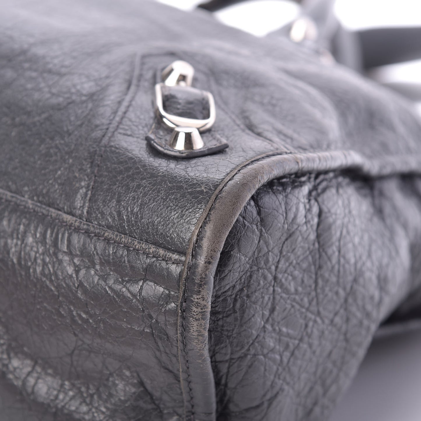 Agneau Classic Silver Hardware City Gris Fossile Anthracite
