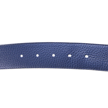 Louis Vuitton Calfskin 40mm Damier LV Reversible Belt 100 40 Black Midnight Navy 5 of 8