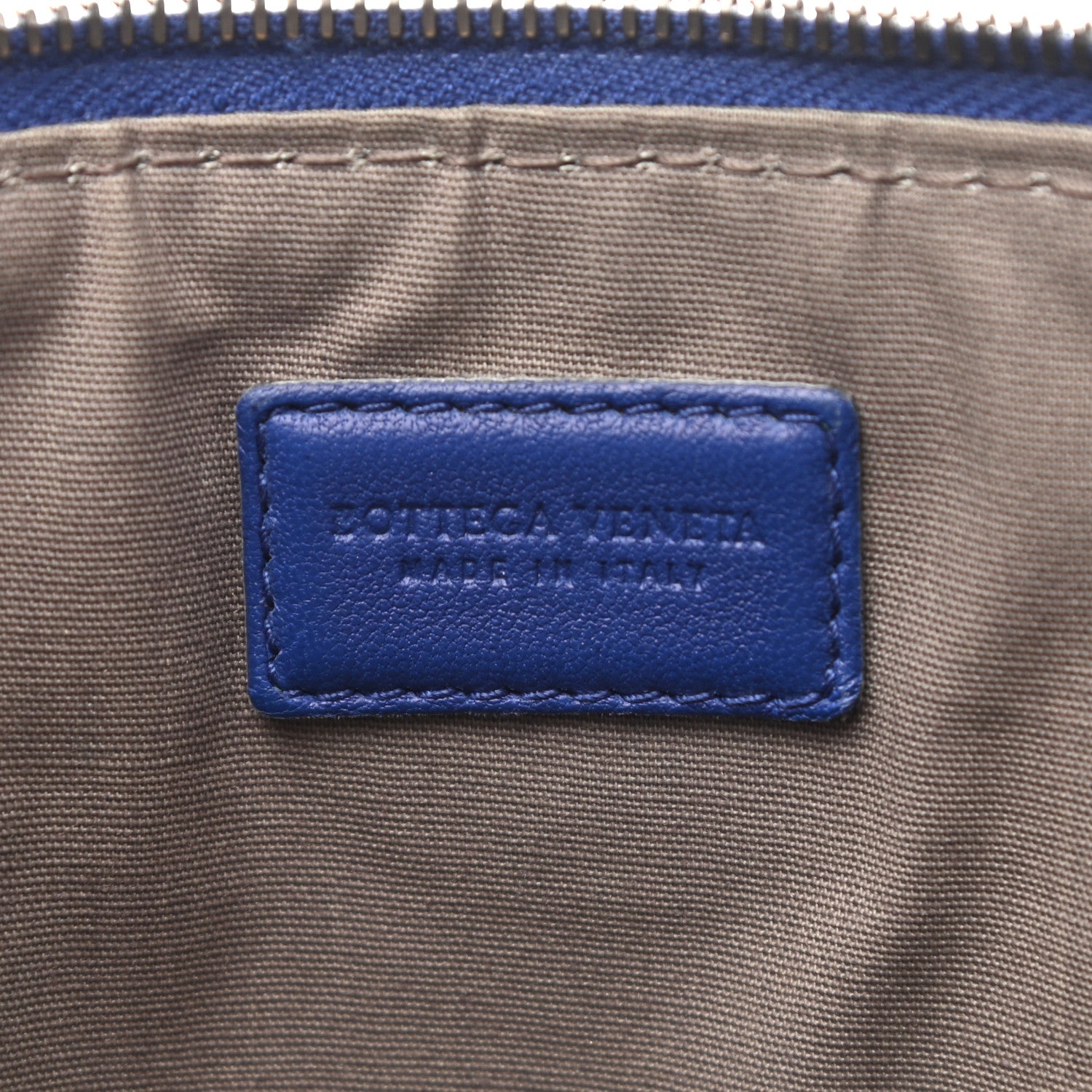 Bottega Veneta Nappa Intrecciato Large Flat Zip Biletto Pouch Blue 6 of 10
