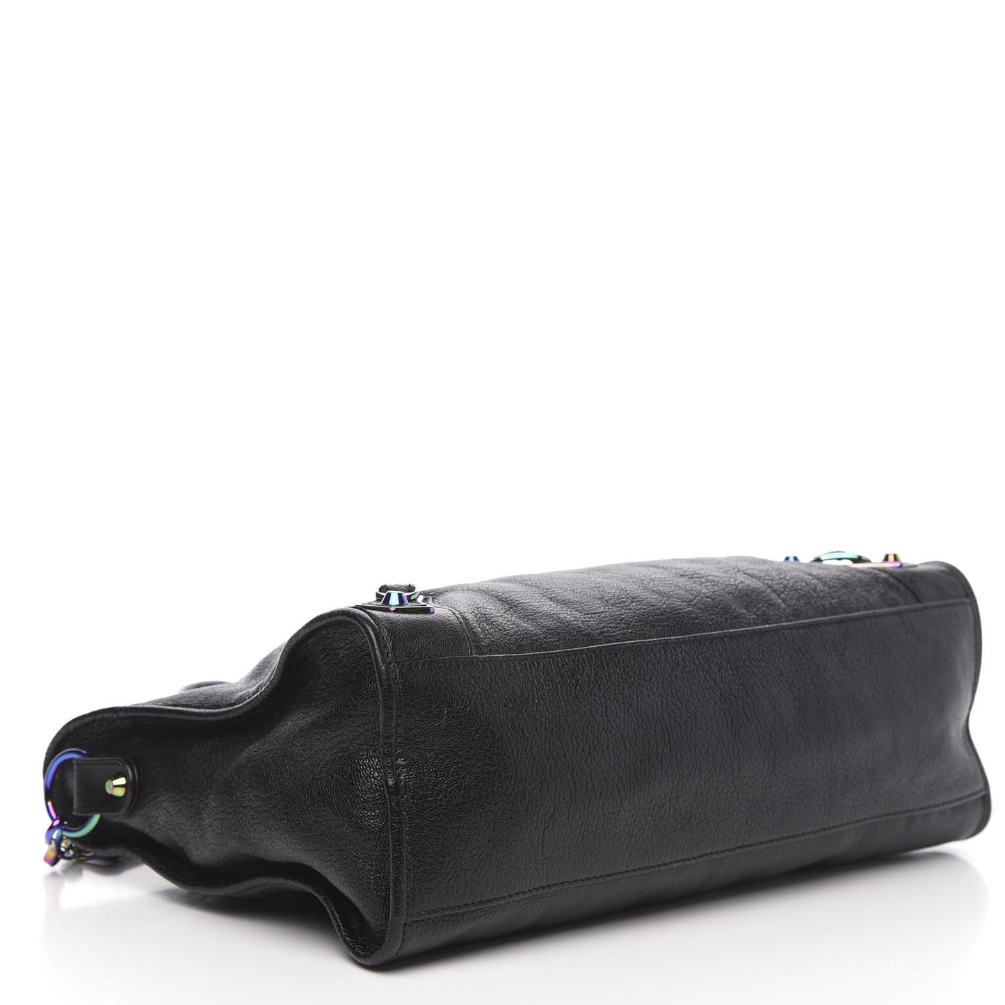 Chevre Iridescent Metallic Edge Hardware City Black