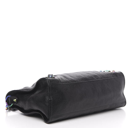 Balenciaga Chevre Iridescent Metallic Edge Hardware City Black 4 of 9