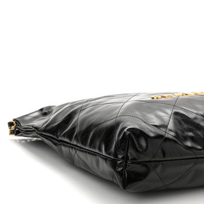Chanel Glazed Calfskin Quilted Chanel 22 Black 10 of 11