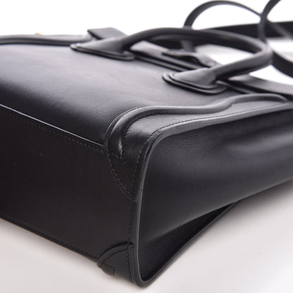 Celine Smooth Calfskin Nano Luggage Black 12 of 14