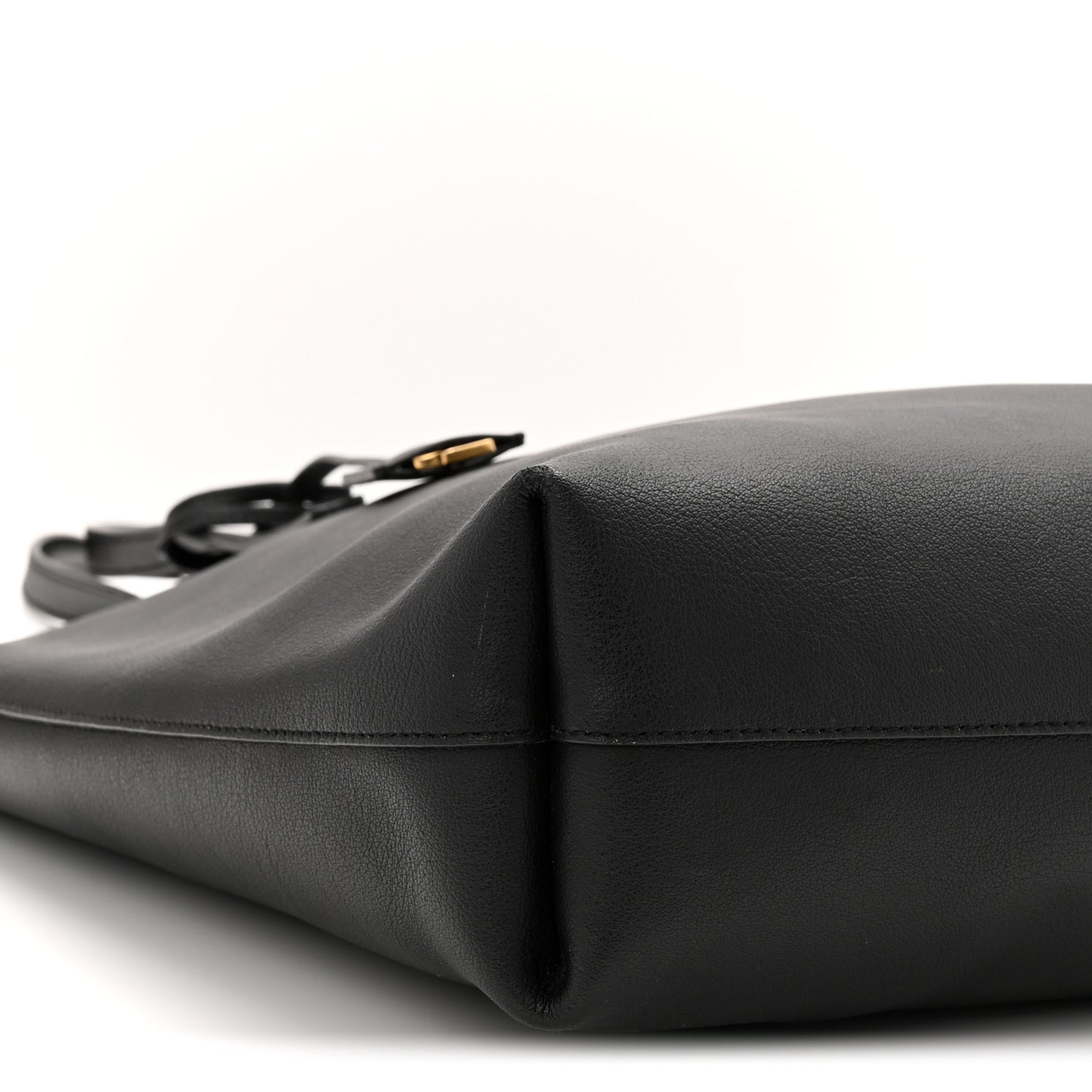 Calfskin North-South Shopping Tote Black