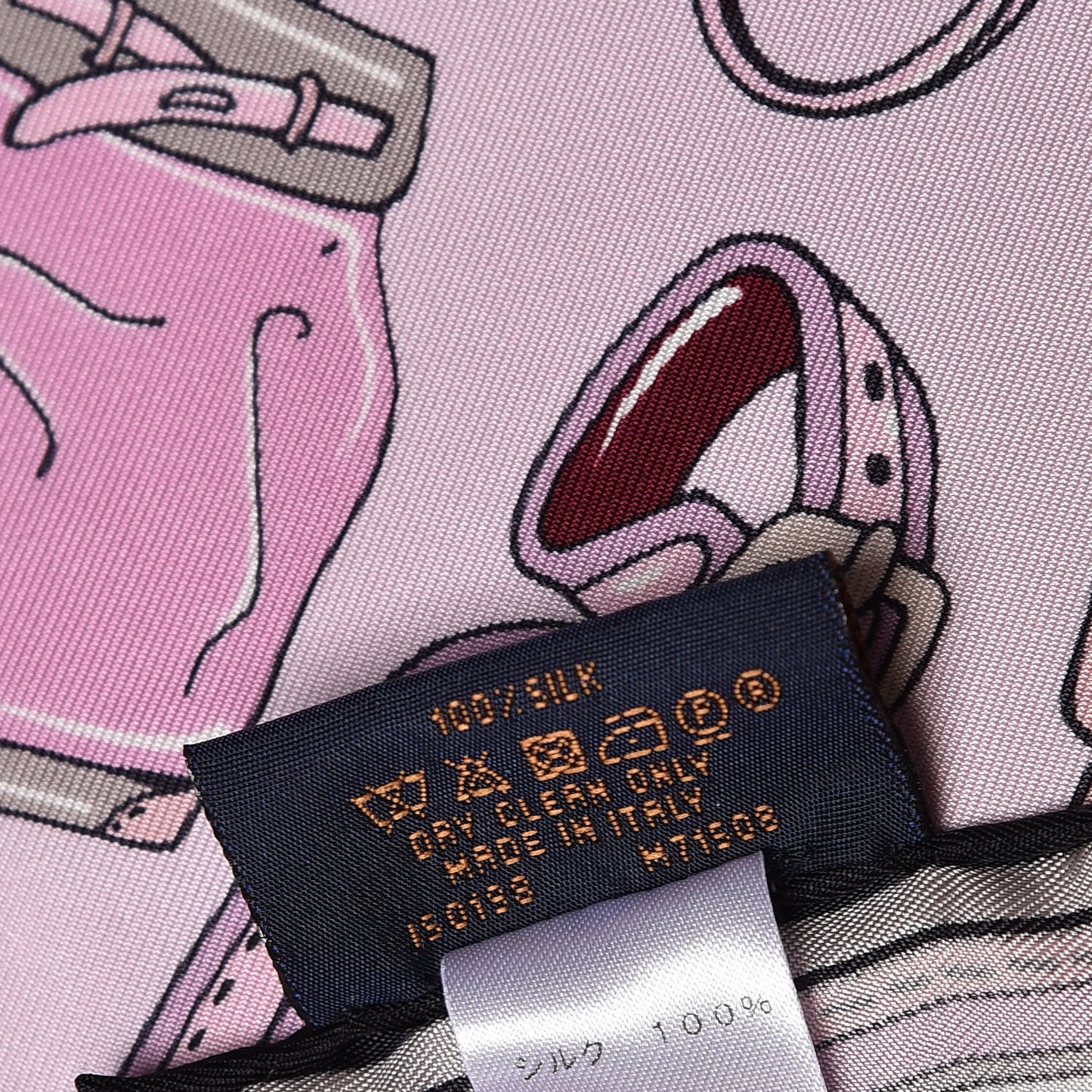 Silk Essentials LV Square Scarf Rose