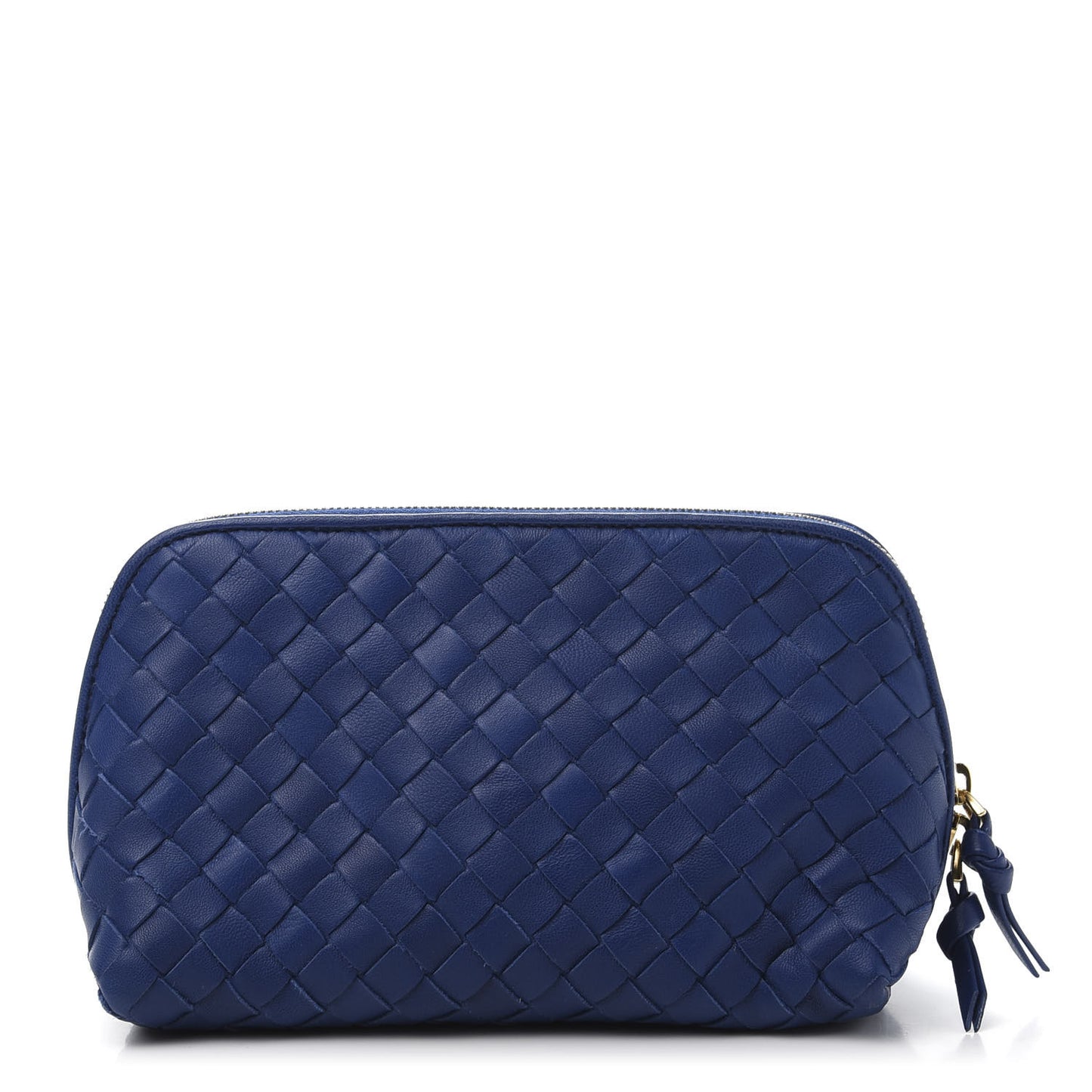 Nappa Intrecciato Cosmetic Pouch Royal Blue