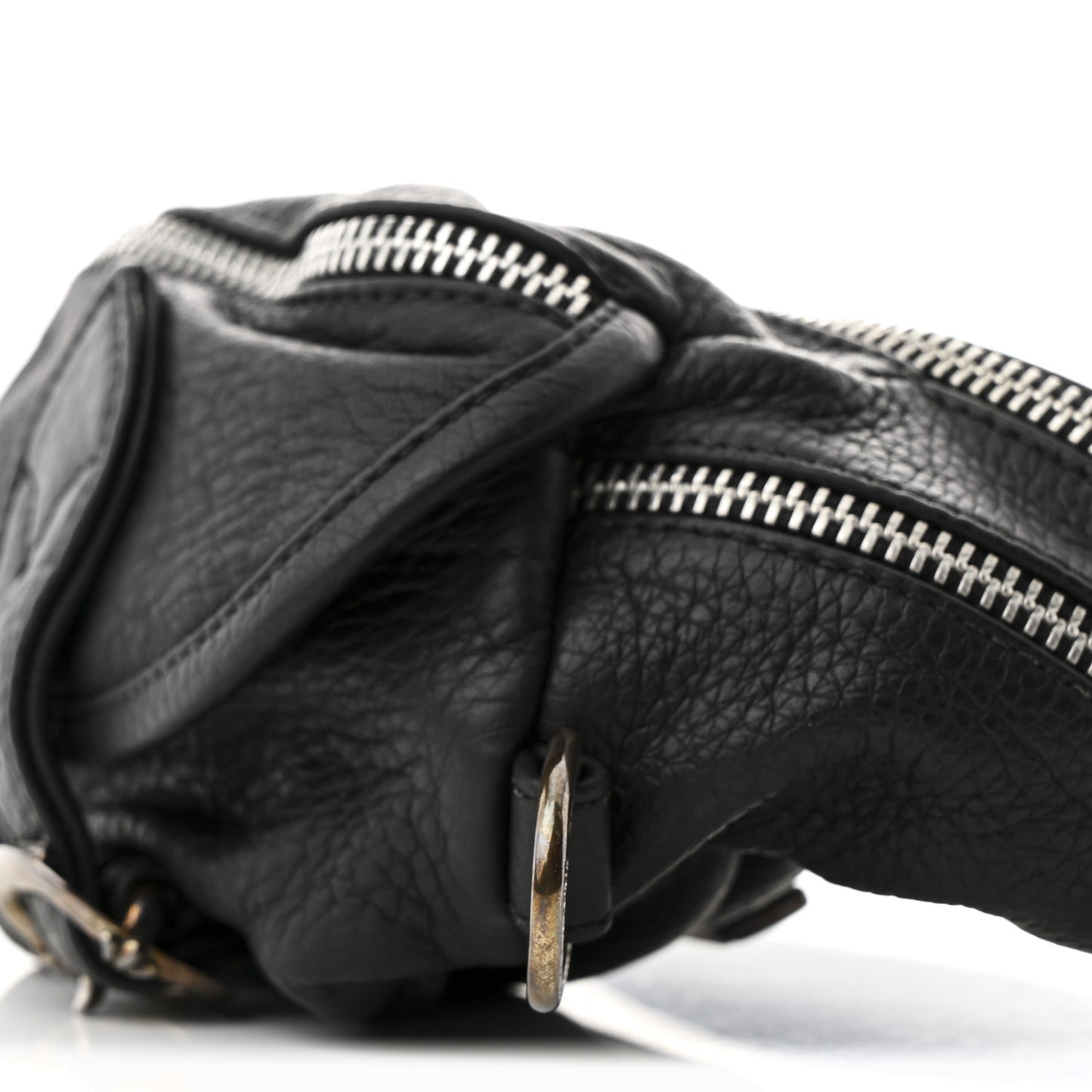 Grained Calfskin Snat Pack Gunslinger Waist Bag Black
