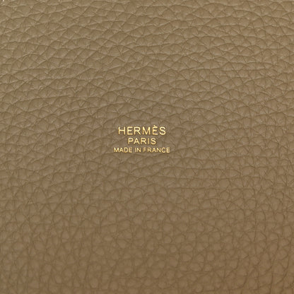Hermes Taurillon Clemence Picotin Lock 22 MM Beige Marfa 6 of 12