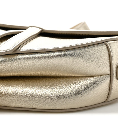 Christian Dior Metallic Goatskin Saddle Bag With Strap Gold 10 of 10