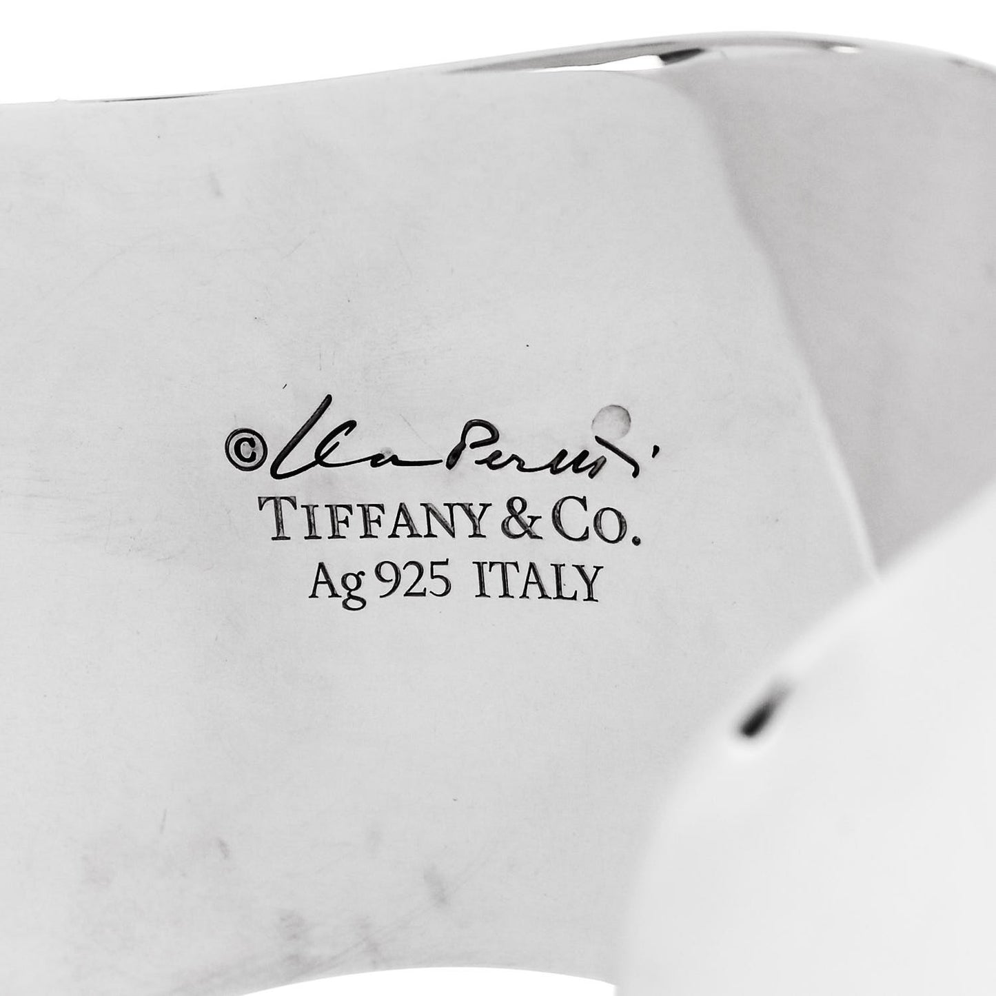 Sterling Silver Elsa Peretti Small Left Wrist Bone Cuff Bracelet