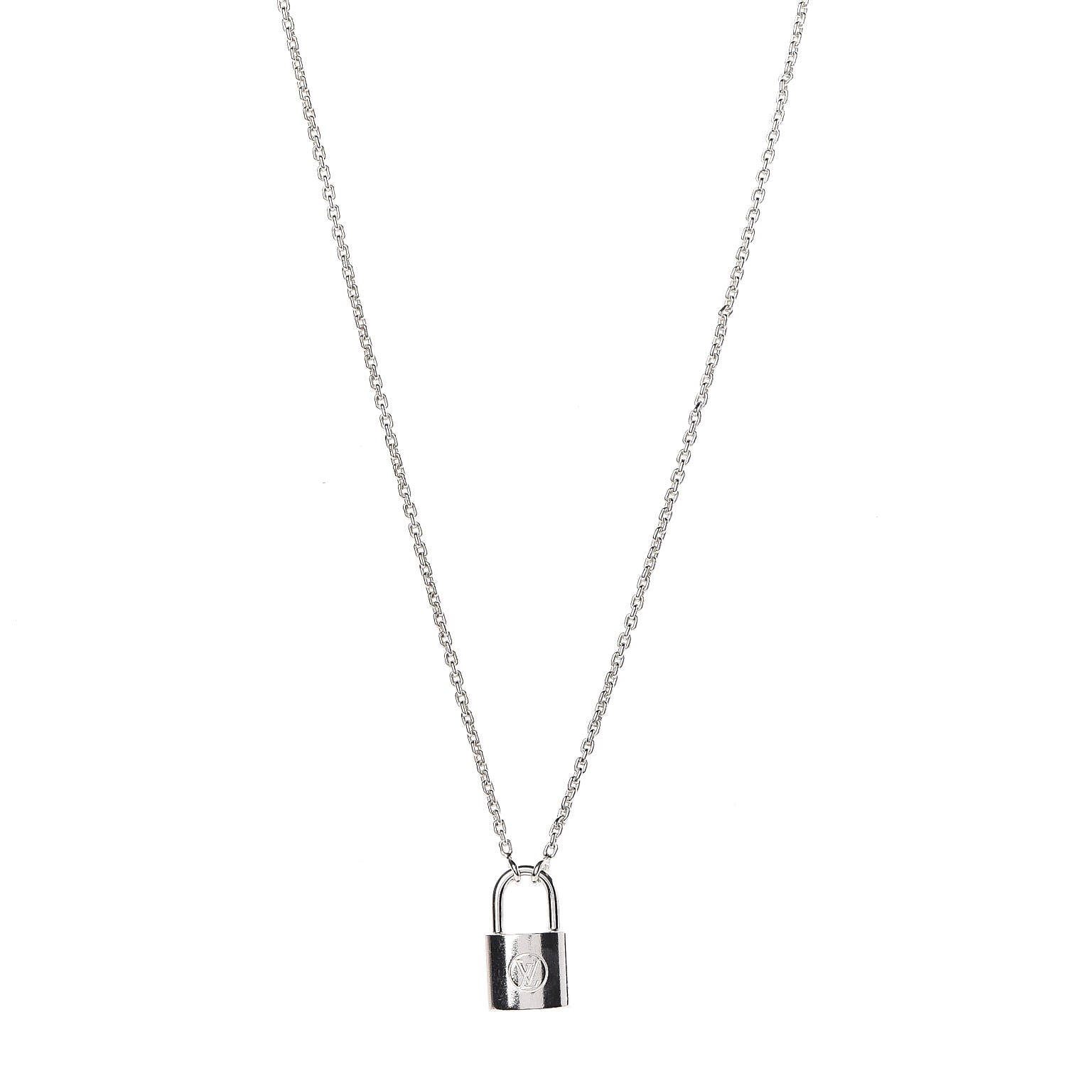 Louis Vuitton Sterling Silver Lockit Necklace 1 of 7
