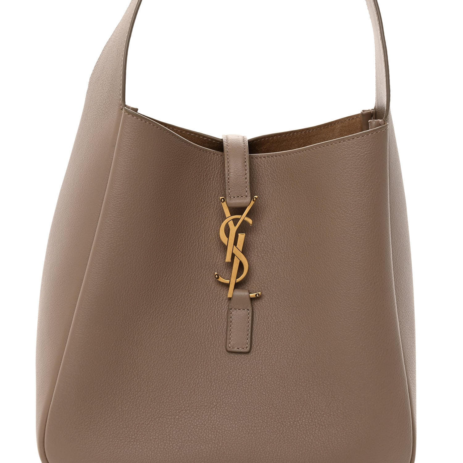 Saint Laurent Smooth Calfskin Small Le 5 A 7 Soft Hobo Dusty Grey 7 of 9