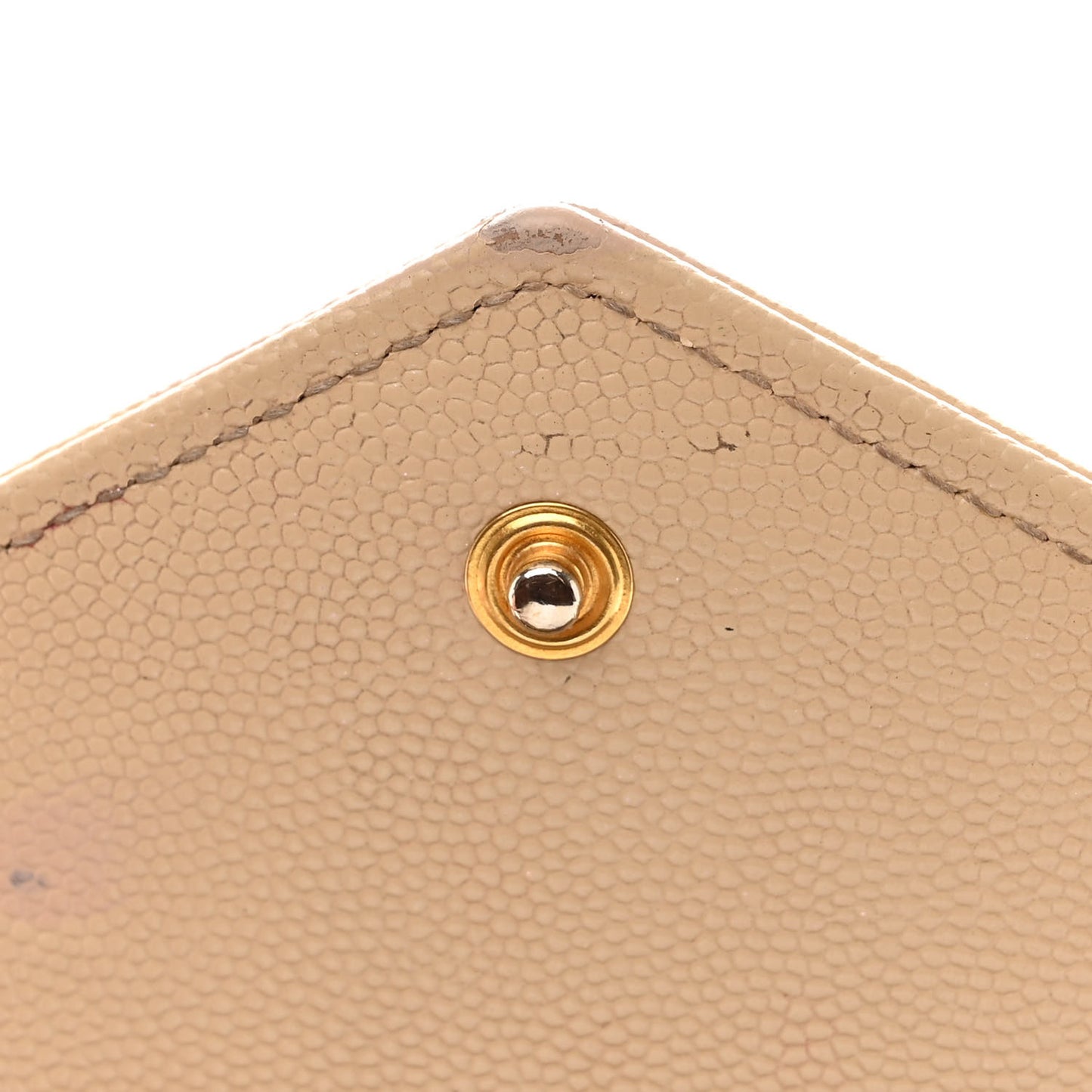 Grain De Poudre Matelasse Chevron Monogram Chain Wallet Dark Beige