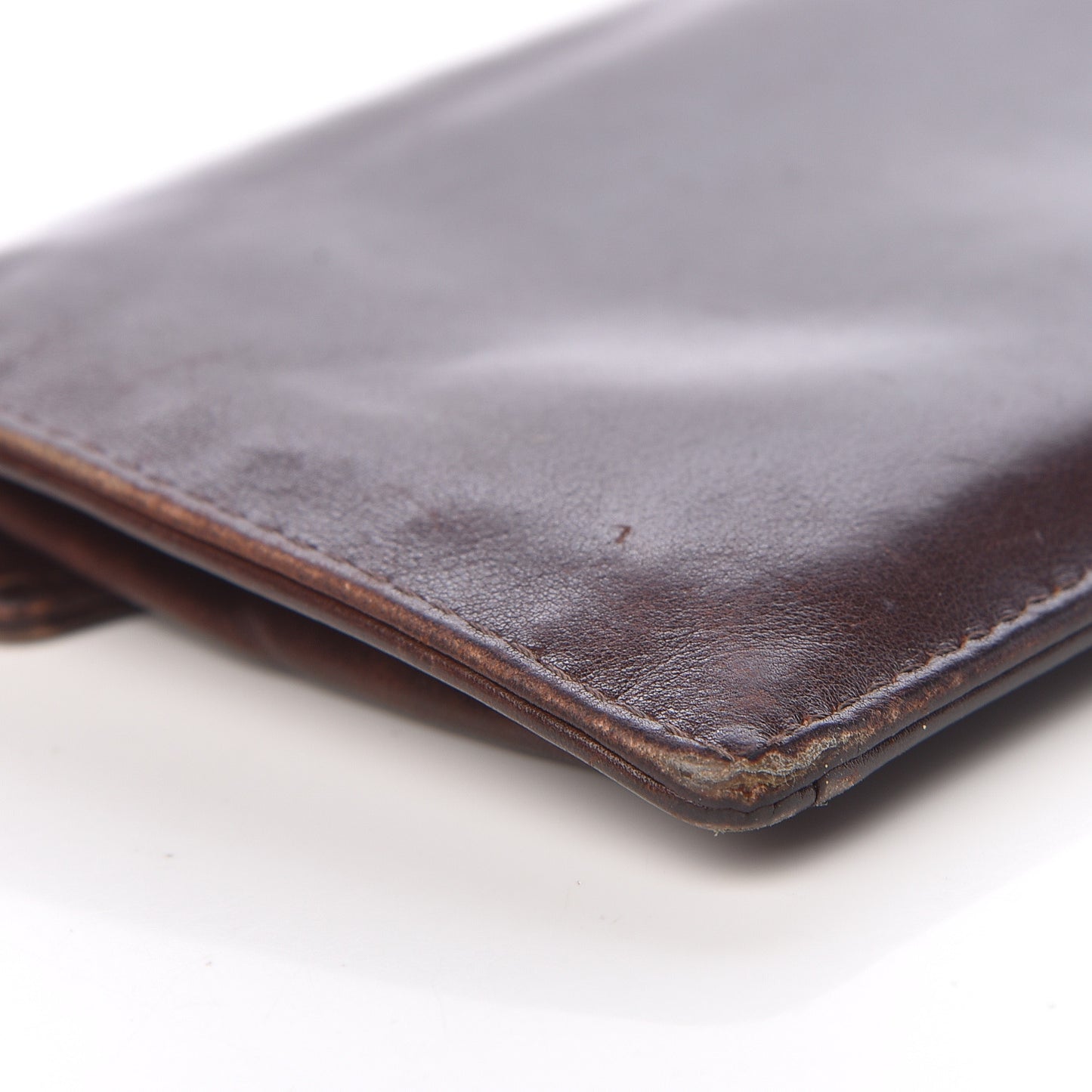Calfskin Envelope Wallet Brown