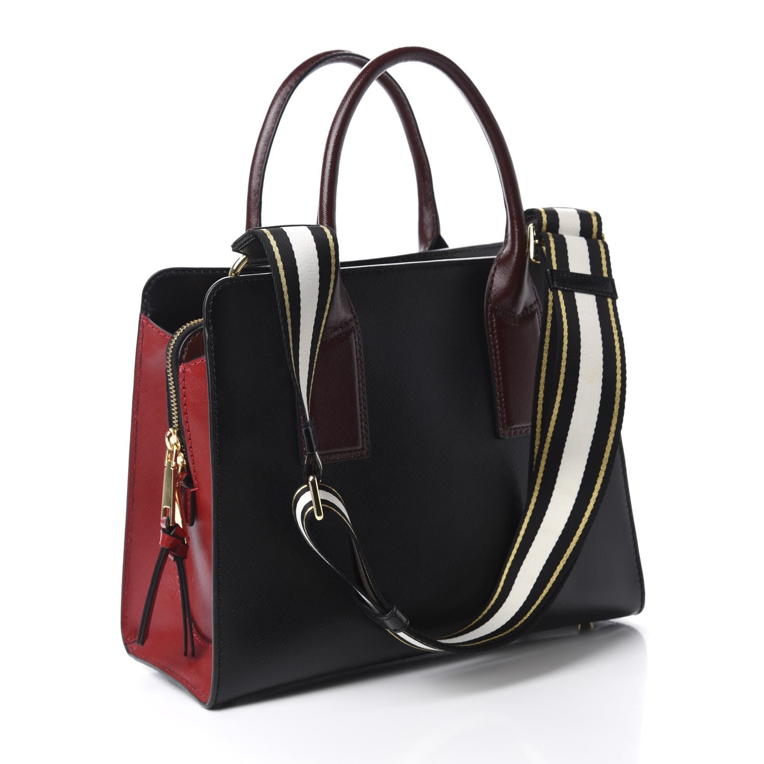 Marc Jacobs Saffiano Big Shot Tote Red Black 4 of 10