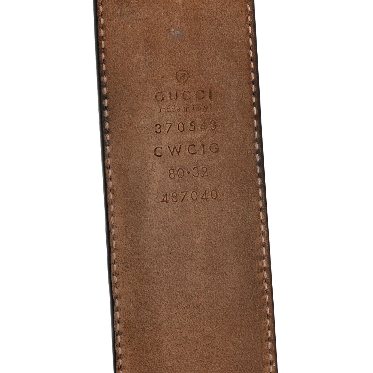 Calfskin Interlocking G 37mm Belt 80 32 Black