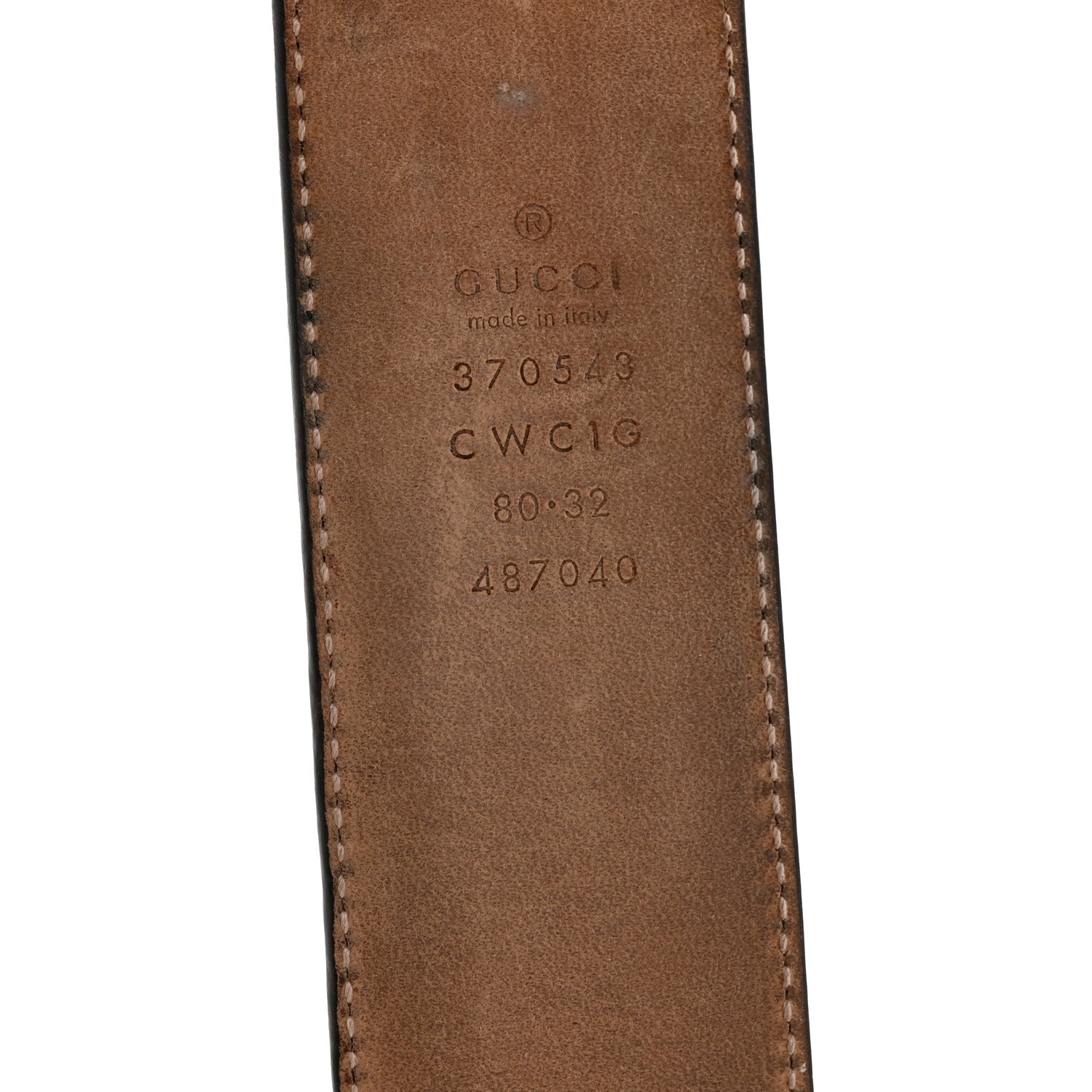 Gucci Calfskin Interlocking G 37mm Belt 80 32 Black 5 of 7