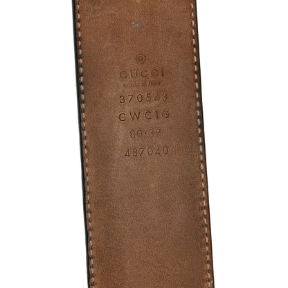 Gucci Calfskin Interlocking G 37mm Belt 80 32 Black 5 of 7
