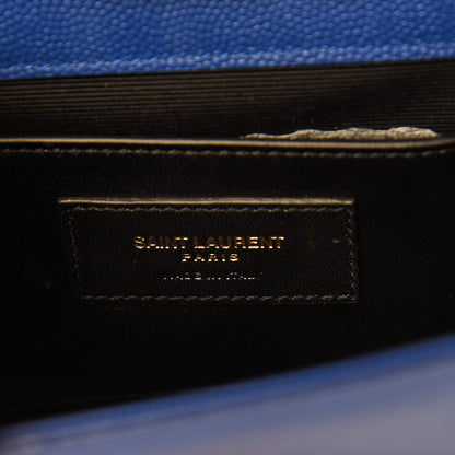 Saint Laurent Grain De Poudre Small Classic Monogram Kate Satchel Royal Blue 7 of 10