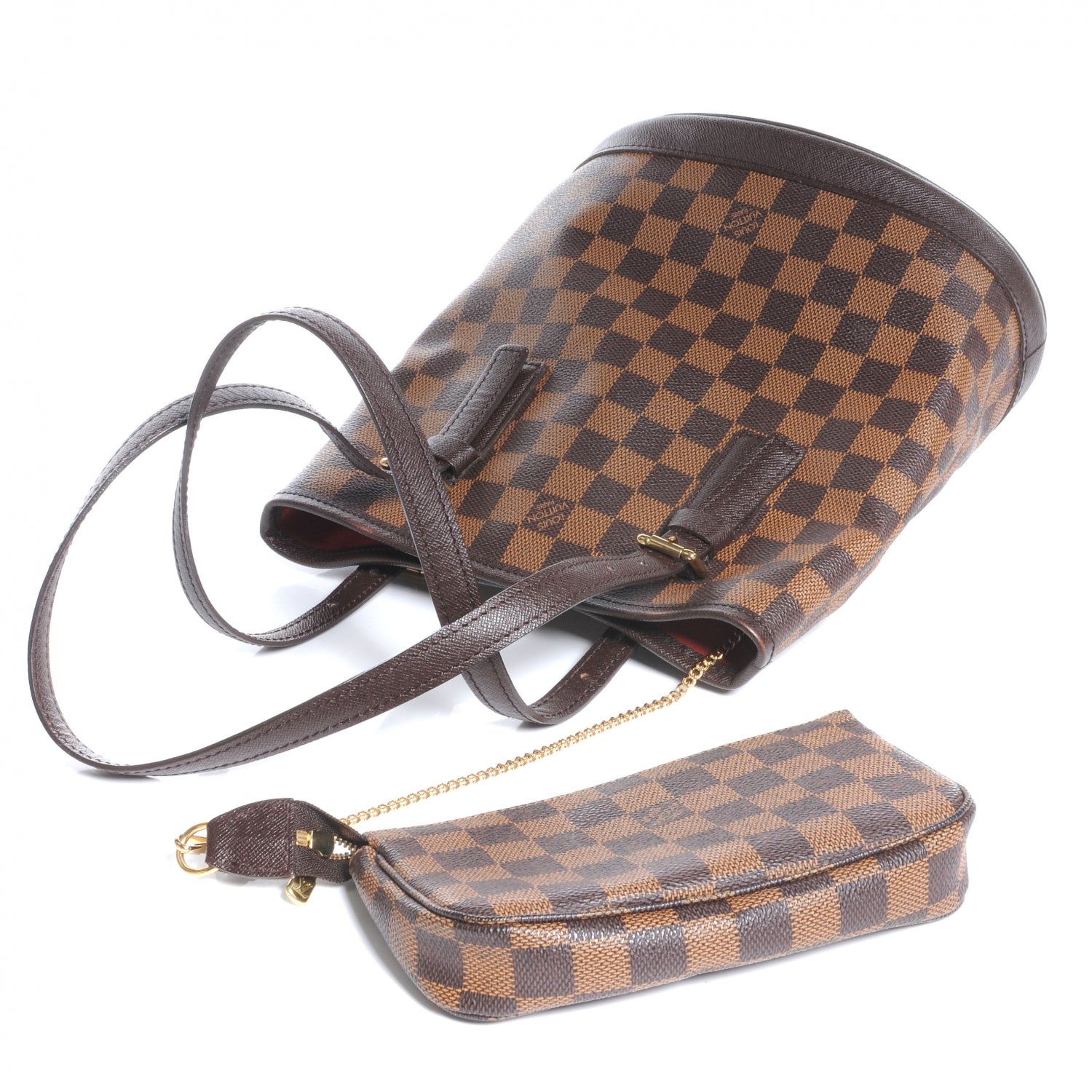 Louis Vuitton Damier Ebene Marais Bucket 23 5 of 10
