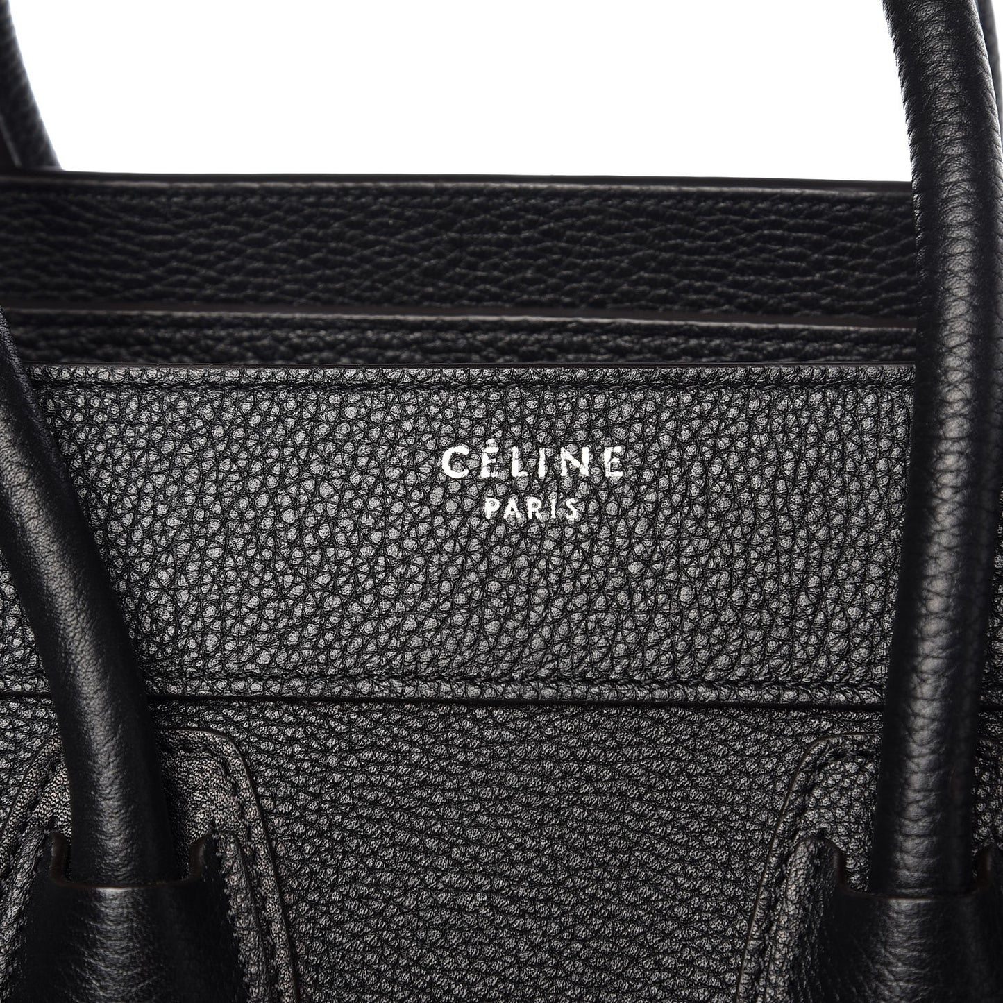 Drummed Calfskin Micro Luggage Black