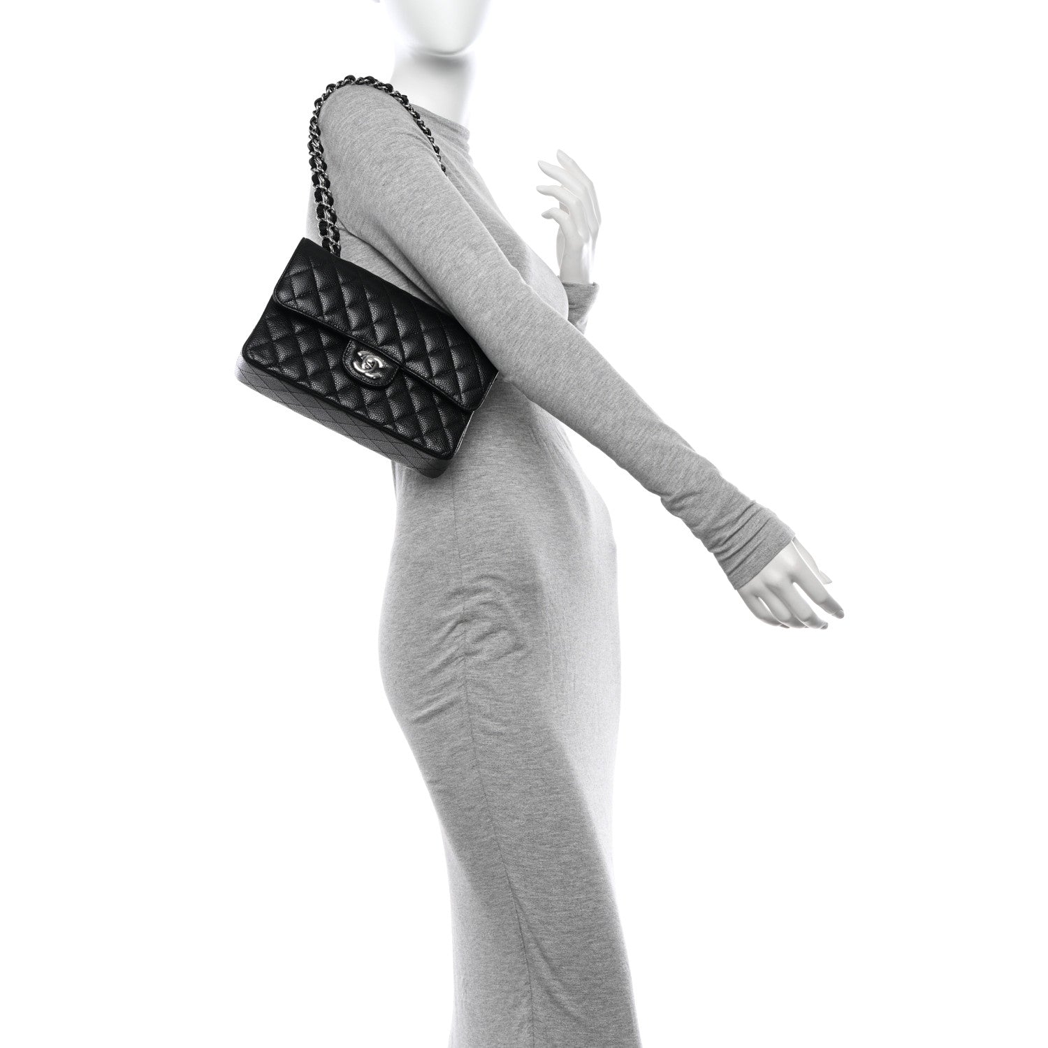 Chanel Caviar Quilted Small Double Flap Black 2 of 11