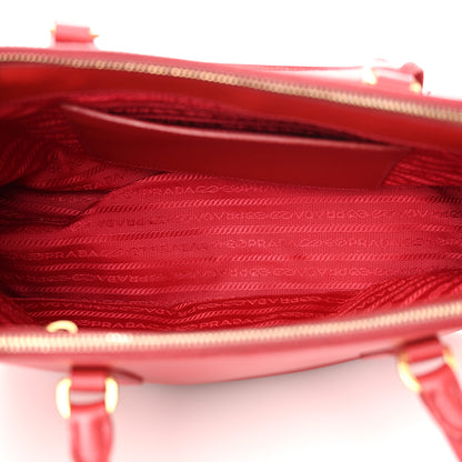 Prada Saffiano Lux Small Galleria Double Zip Tote Fuoco 5 of 13