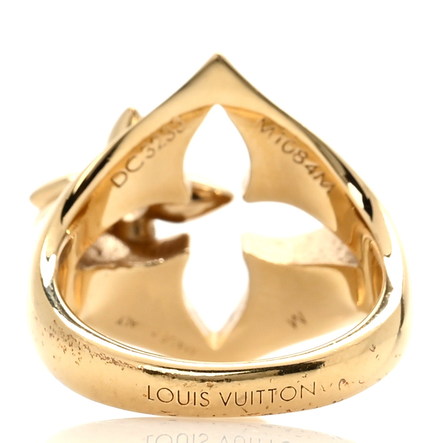 Louis Vuitton LV Flowergram Ring 63/10.25 Gold 4 of 6