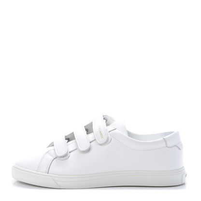 Saint Laurent Calfskin Mens Andy Velcro Strap Low Top Sneakers 39 White 1 of 8
