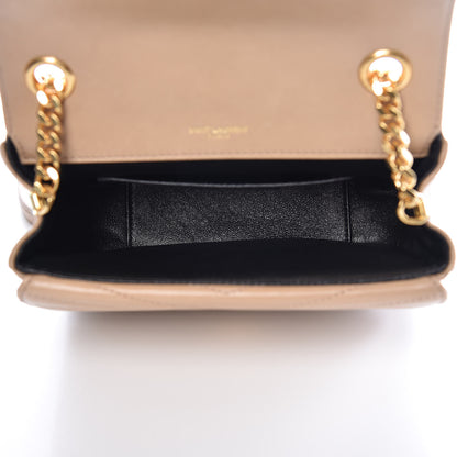 Saint Laurent Lambskin Matelasse Chevron Monogram Small Sulpice Bag Sable Beige 5 of 13