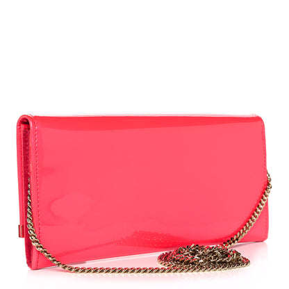 Jimmy Choo Patent Milla Wallet on Chain Pink 3 of 11