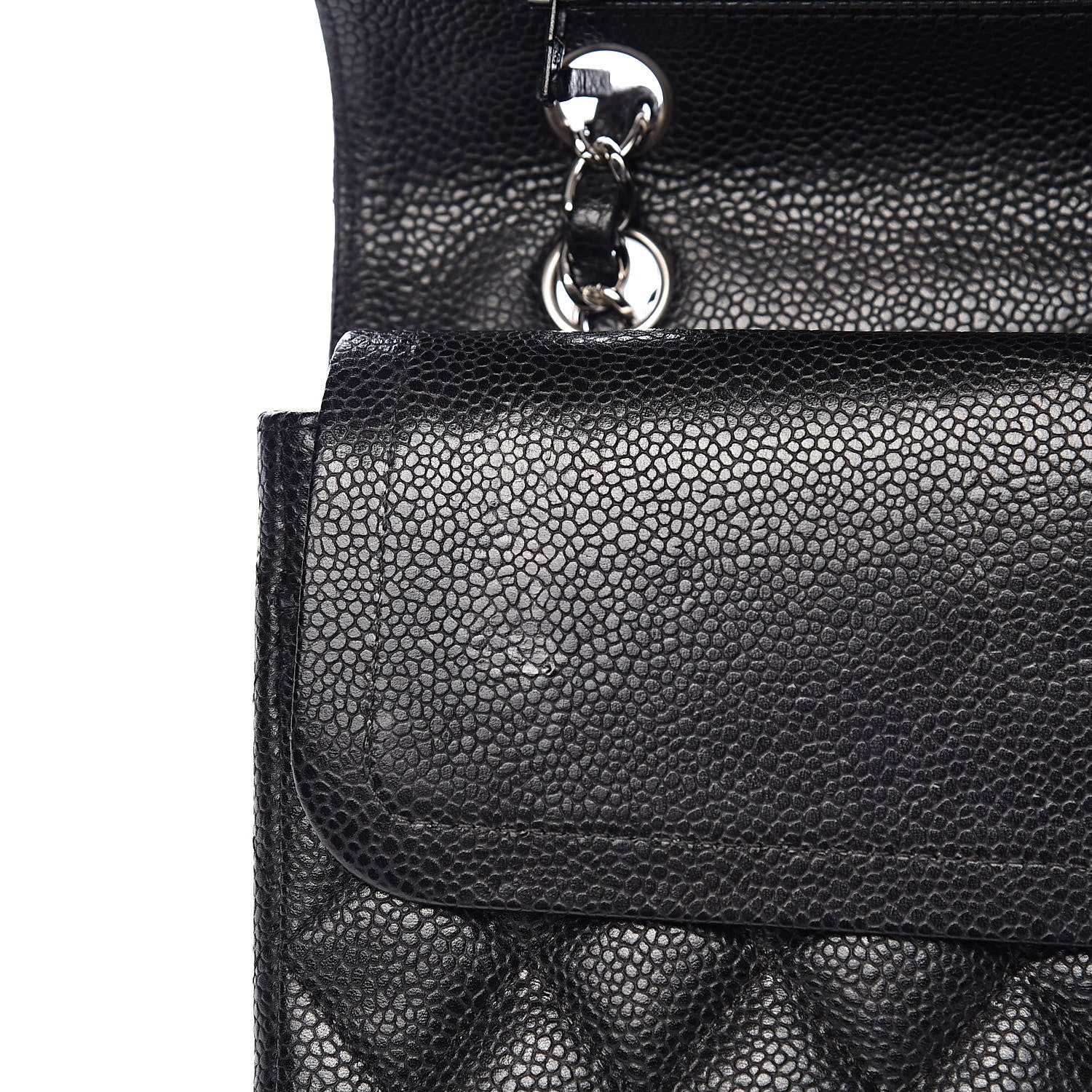Chanel Caviar Quilted Medium Double Flap Black 12 of 14