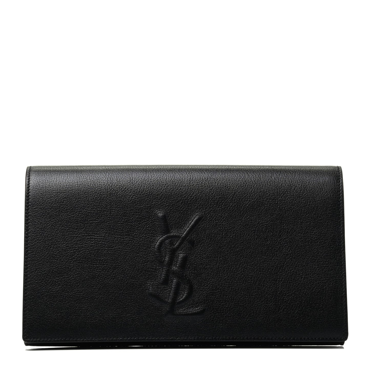 Calfskin Monogram Large Belle De Jour Clutch Black