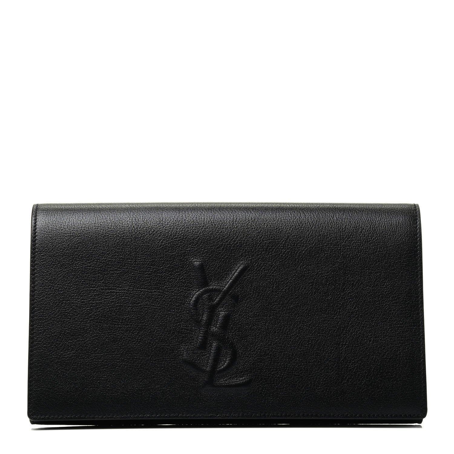 Saint Laurent Calfskin Monogram Large Belle De Jour Clutch Black 1 of 3