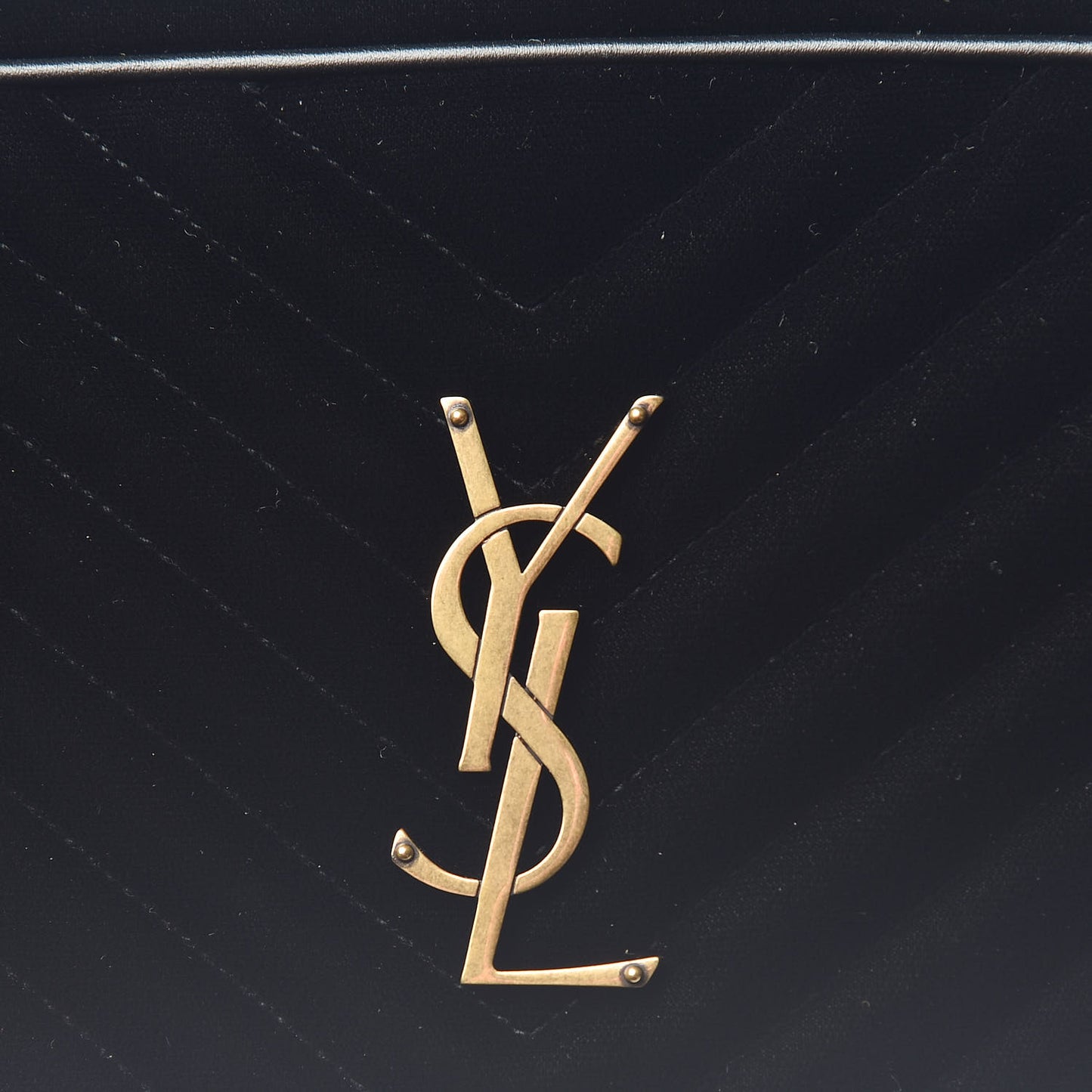 Velvet Matelasse Monogram Lou Camera Bag Black
