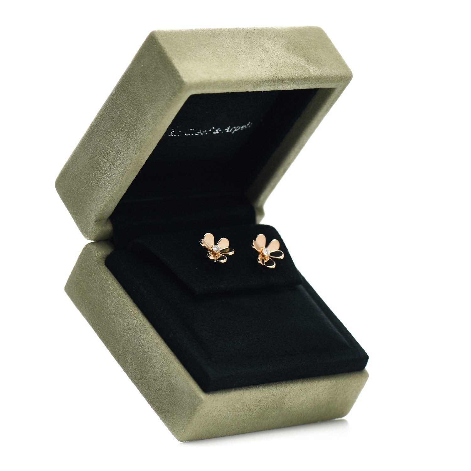 Van Cleef & Arpels 18K Yellow Gold Diamond Mini Frivole Earrings 5 of 5
