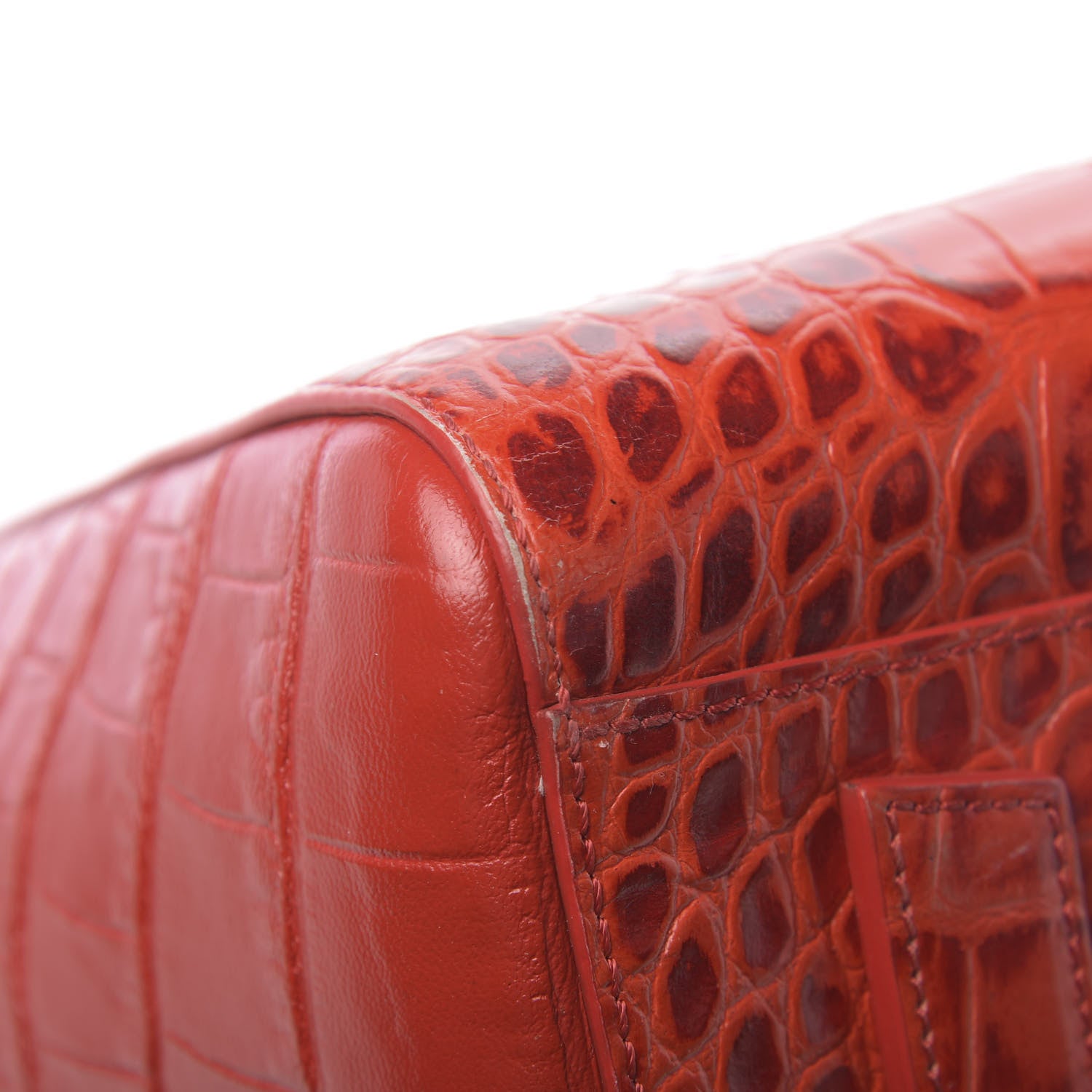 Givenchy Calfskin Crocodile Embossed Medium Antigona Red 11 of 17