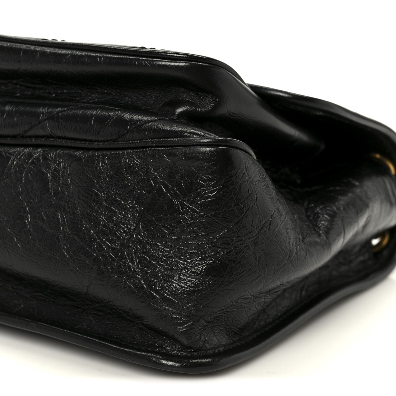 Saint Laurent Crinkled Calfskin Matelasse Monogram Medium Niki Chain Satchel Black 11 of 11