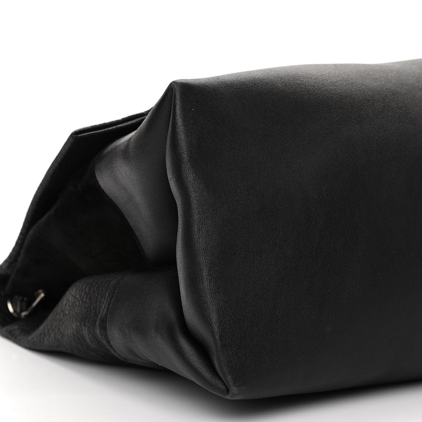 Shrunken Lambskin All Soft Shoulder Bag Black