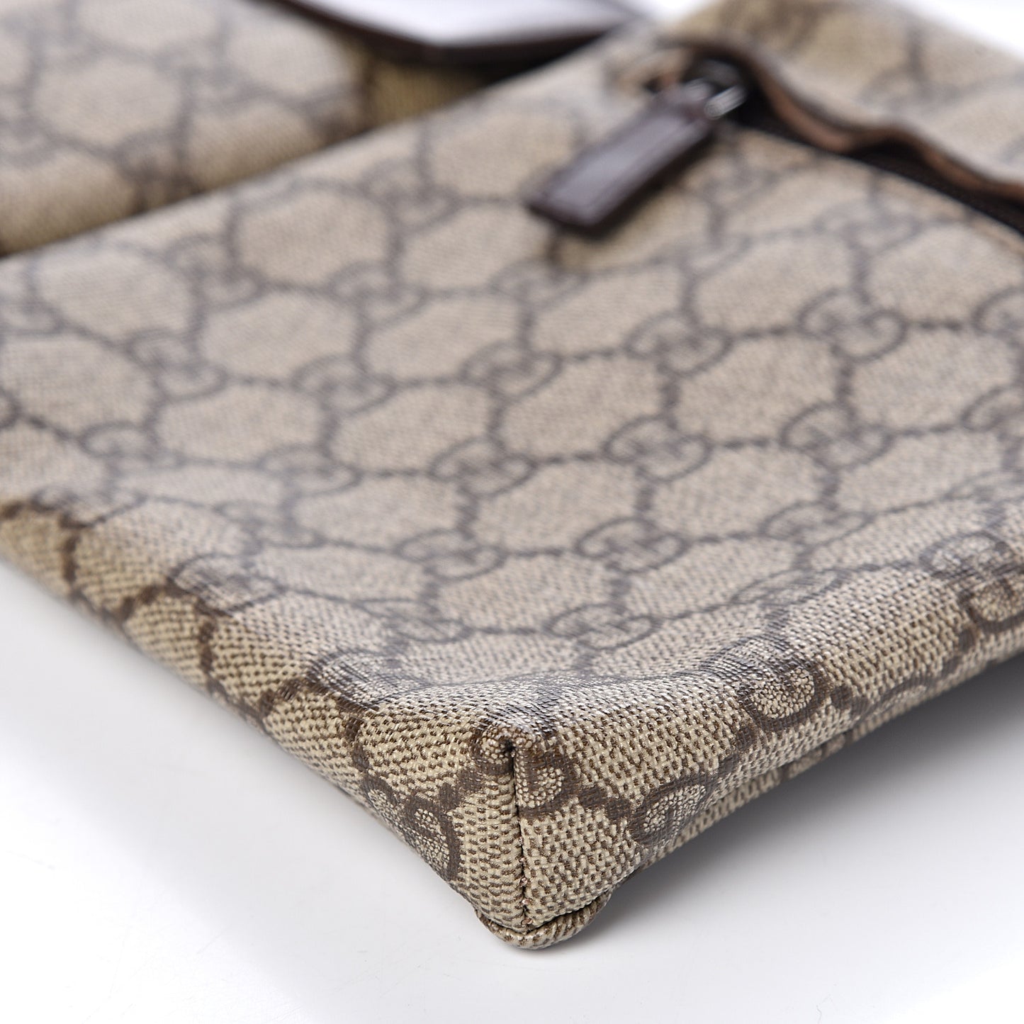 GG Plus Monogram Double Pocket Belt Bag Dark Brown