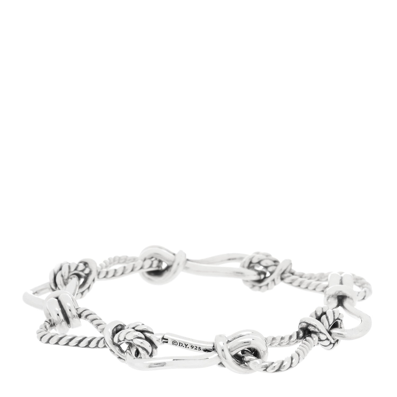 David Yurman Sterling Silver Thoroughbred Loop Chain Bracelet 2 of 3