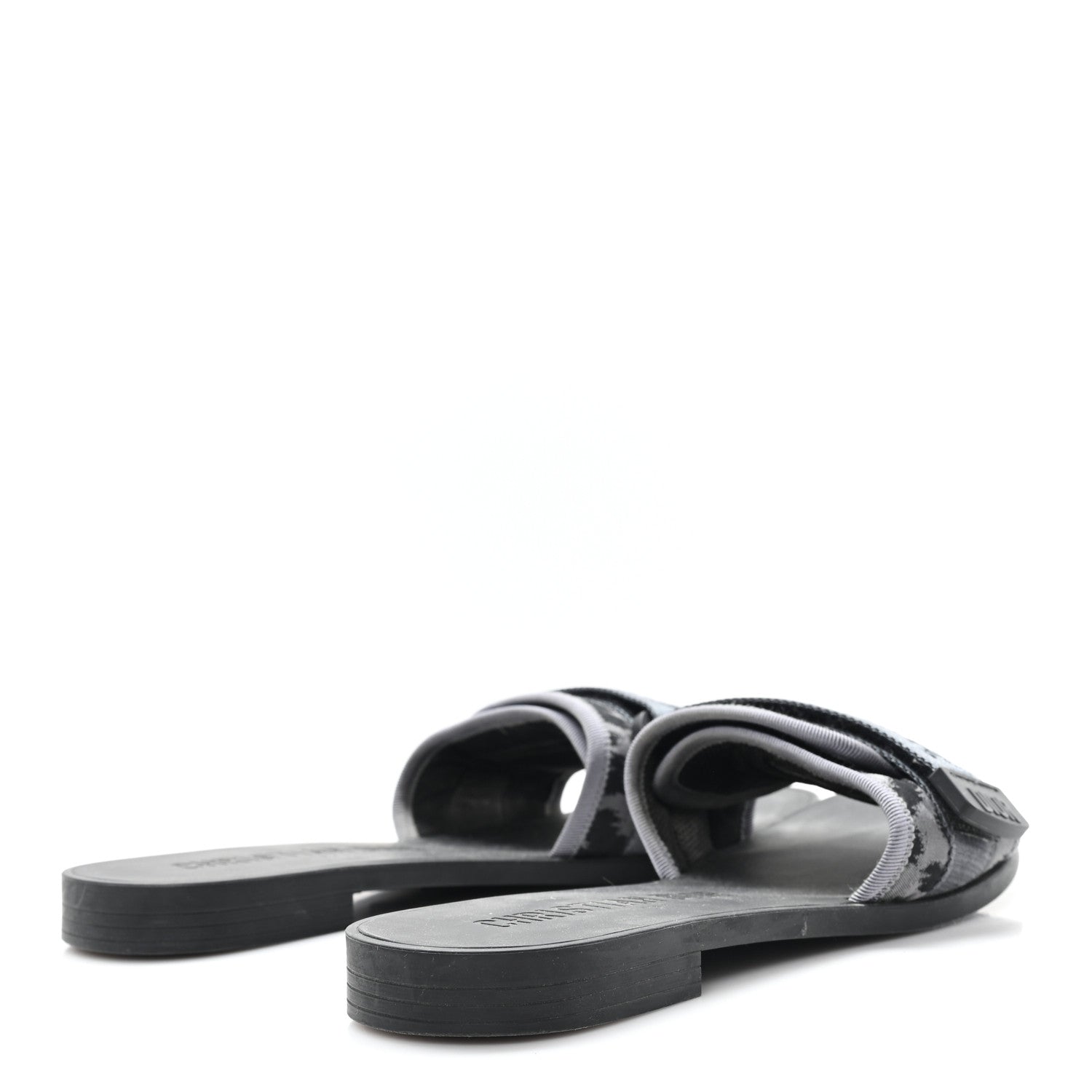 Christian Dior Mizza Shiny Nylon Dio(r)evolution Slide Sandals 38