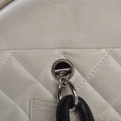 Chanel Calfskin Python Quilted Large Cambon Bowler White 20 of 26