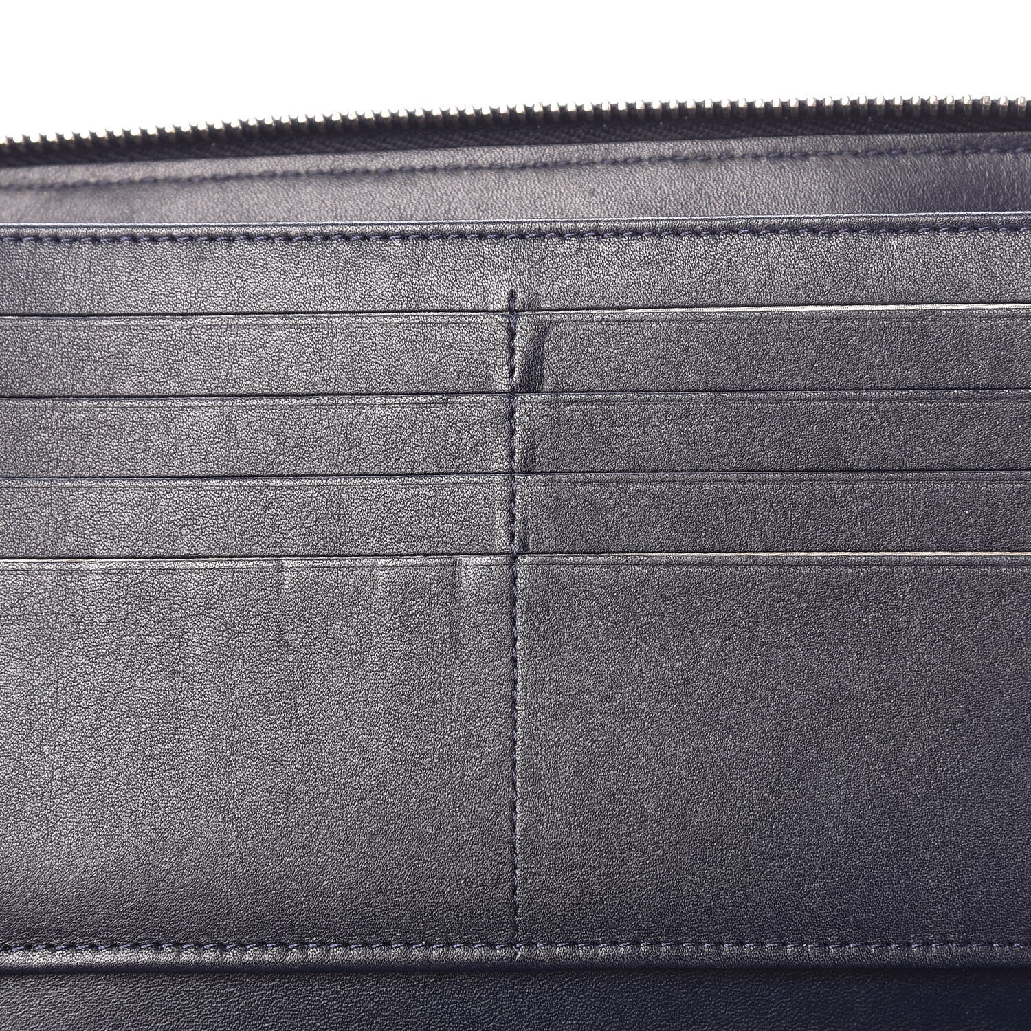 Chanel Caviar Quilted Large Zip Around Organizer Wallet Blue 7 of 9