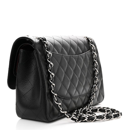 Chanel Caviar Quilted Jumbo Double Flap Black 3 of 12