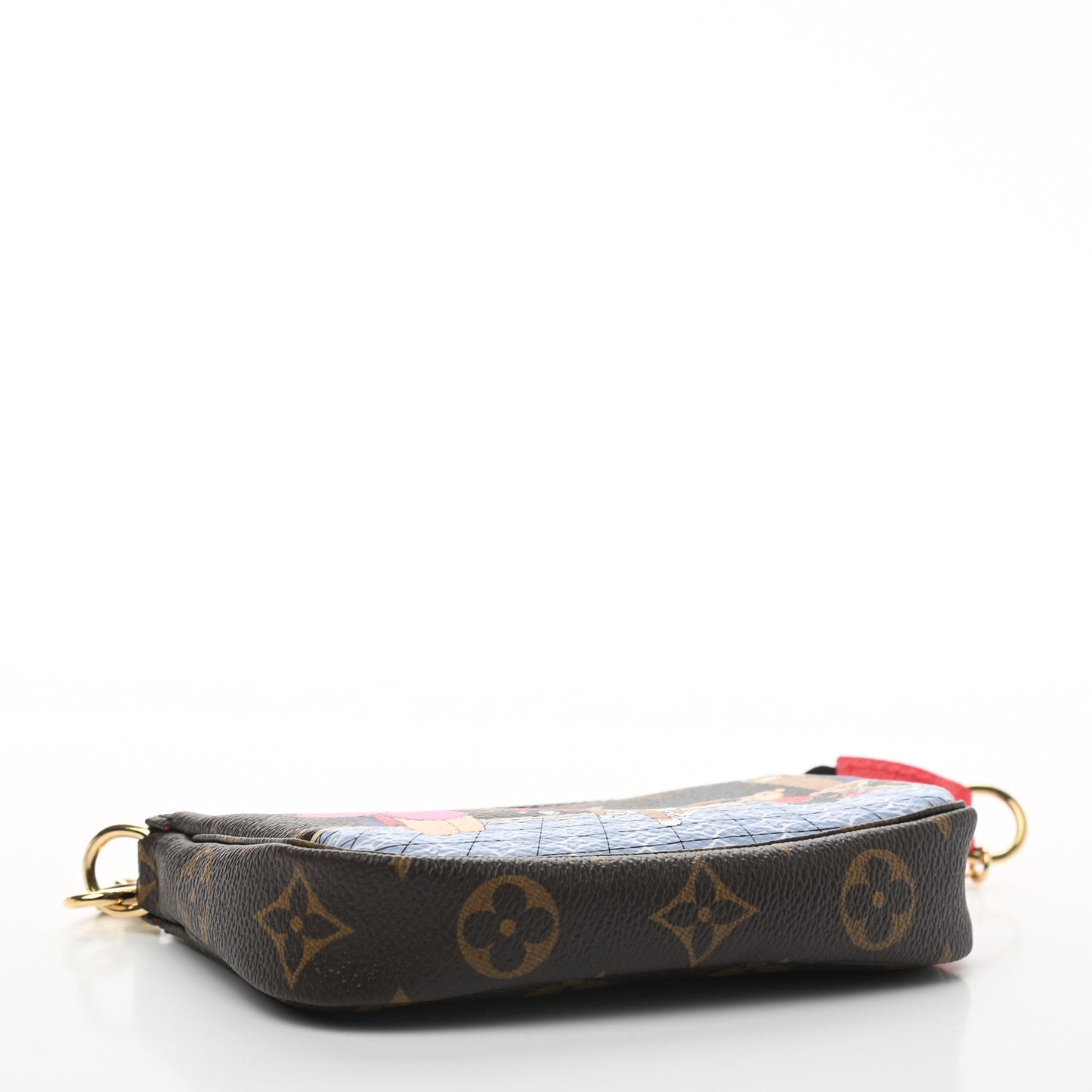 Monogram 2021 Christmas Animation London Mini Pochette Accessories Red