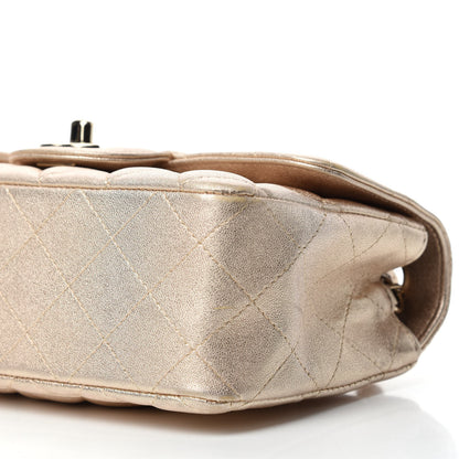 Chanel Metallic Lambskin Quilted Mini Rectangular Flap Gold 7 of 13