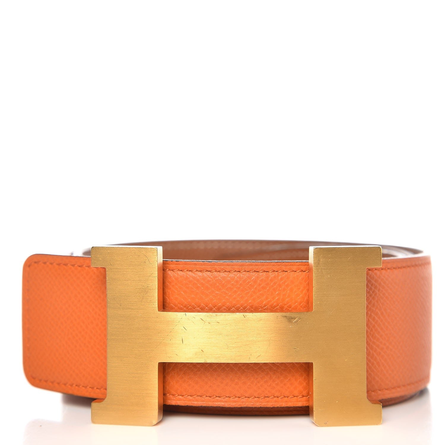 Hermes Epsom 42mm Constance2 H Belt 85 Orange Gold 1 of 10